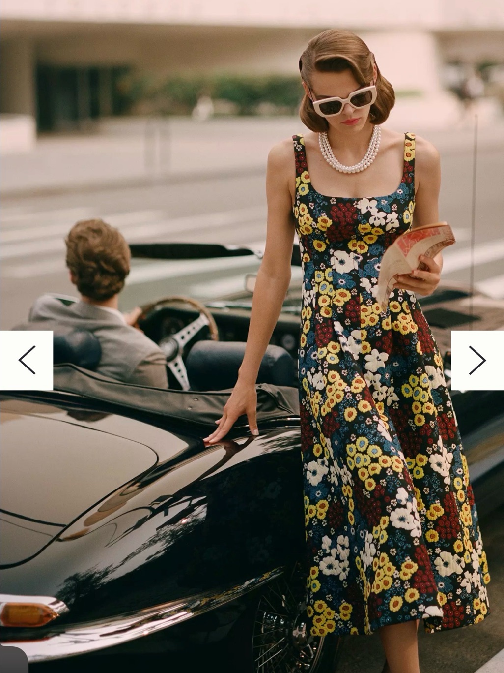 Maeve Navy Marigold Maxi Dress